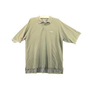 Mens Adidas Climalite Short Sleeve Polo Shirt Size XL Green Airtron Embroidered